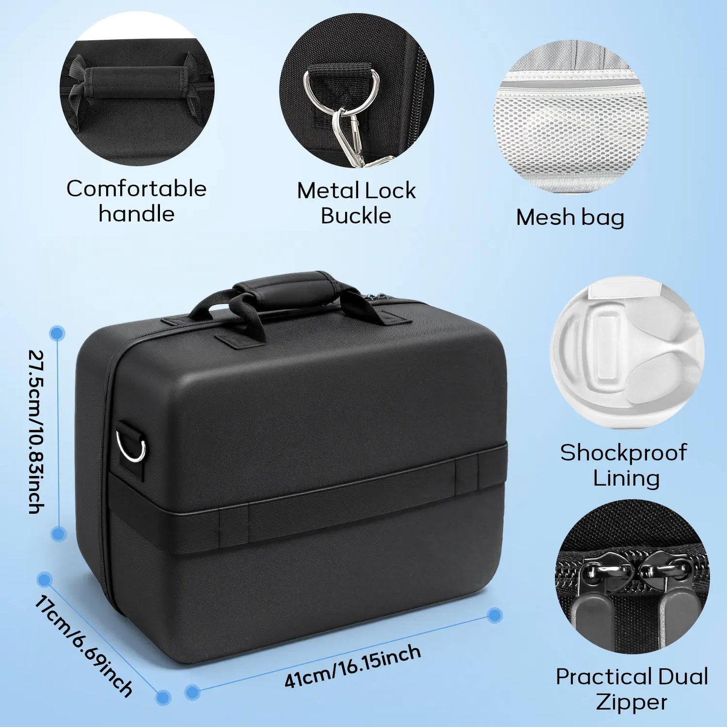 PS5 Hard Shell Carrying Case - Waterproof and Shockproof Travel Bag for PS5 Slim & Standard Consoles, Controllers, Headset, Game Discs, and Accessories - Ideal Gift for Gamers