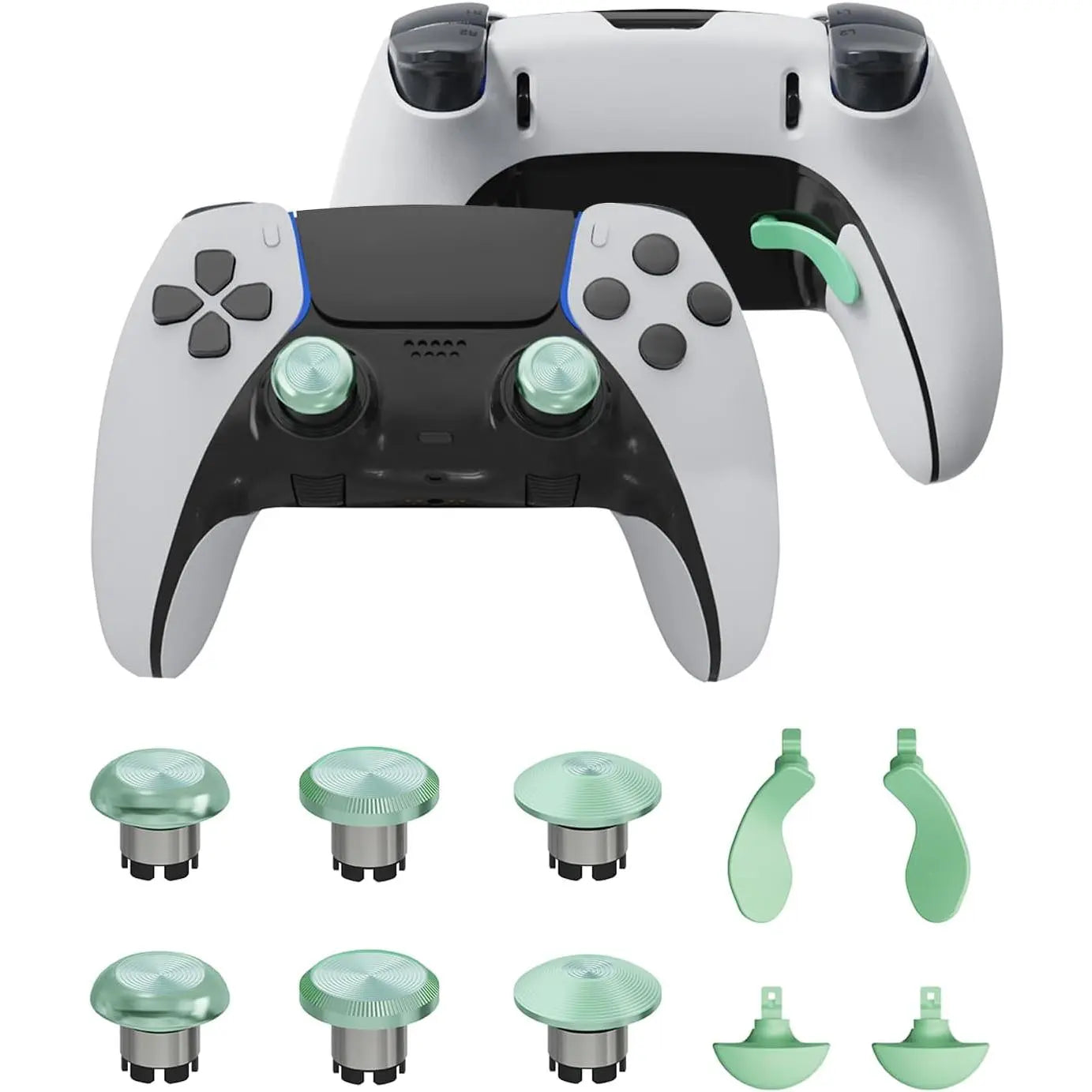 Metal Thumbsticks and Paddles Replacement Kit for PS5 DualSense Edge Controller - Includes 6 Analog Joysticks and 4 Buttons