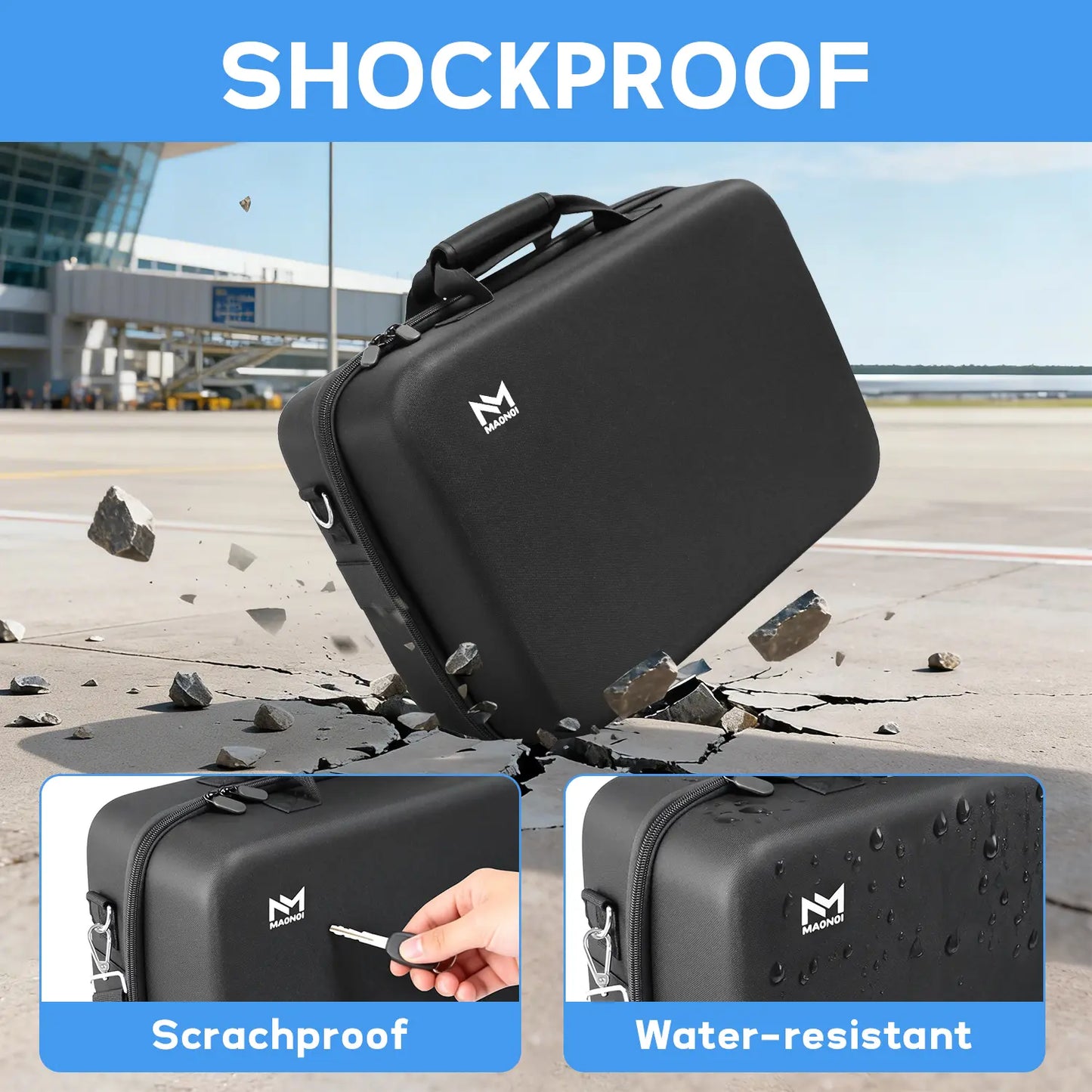 PS5 Hard Shell Carrying Case - Waterproof and Shockproof Travel Bag for PS5 Slim & Standard Consoles, Controllers, Headset, Game Discs, and Accessories - Ideal Gift for Gamers