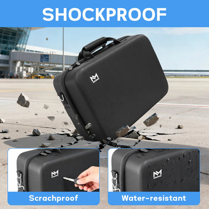 PS5 Hard Shell Carrying Case - Waterproof and Shockproof Travel Bag for PS5 Slim & Standard Consoles, Controllers, Headset, Game Discs, and Accessories - Ideal Gift for Gamers