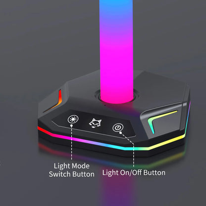 RGB Multi-Function Storage Stand for PS5/PS4 Controllers and Headsets – 4-in-1 Gaming Accessory Organizer with LED Lighting and Game Peripheral Holder