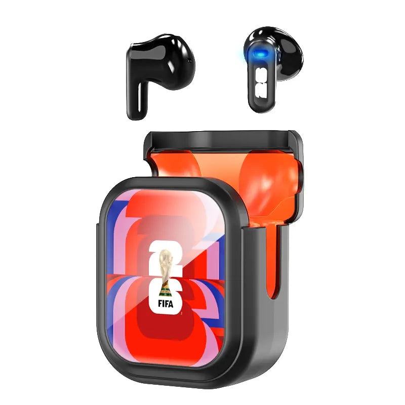 2026 FIFA High-Performance Wireless Bluetooth Earbuds with Real-Time Translation, 55-Hour Playtime, Ultra-Low Latency, IPX5 Waterproof Rating - Perfect for Football Enthusiasts and Live Match Streaming