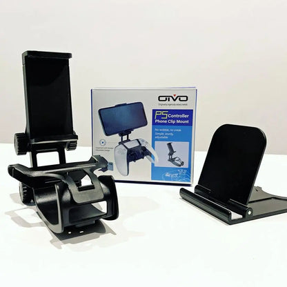 OIVO Adjustable Phone Mount Clip for PS5 Controller – Portable Mobile Gaming Holder for PlayStation 5 DualSense Controller, Ideal for Remote Play and On-the-Go Gaming Setup
