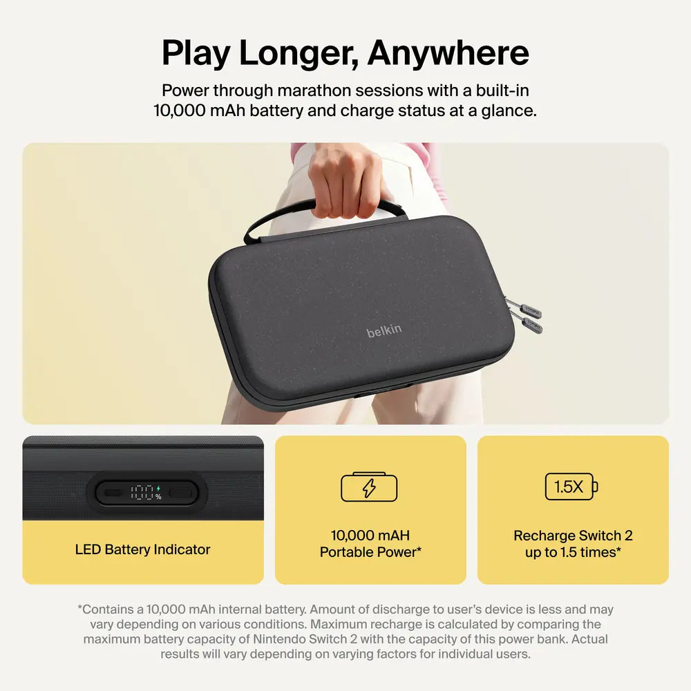 Belkin Pro Gaming Switch 2 Charging Case - Sand
