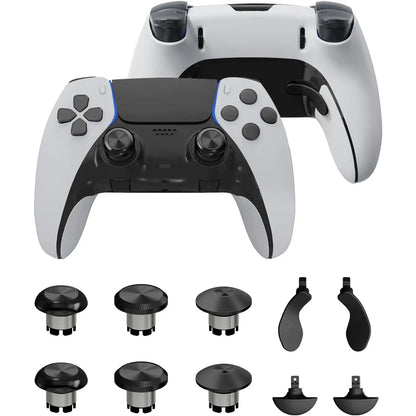Metal Thumbsticks and Paddles Replacement Kit for PS5 DualSense Edge Controller - Includes 6 Analog Joysticks and 4 Buttons